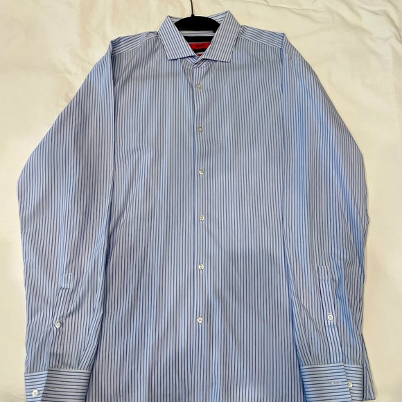 Light blue striped Hugo boss shirt - Picture 1 of 3